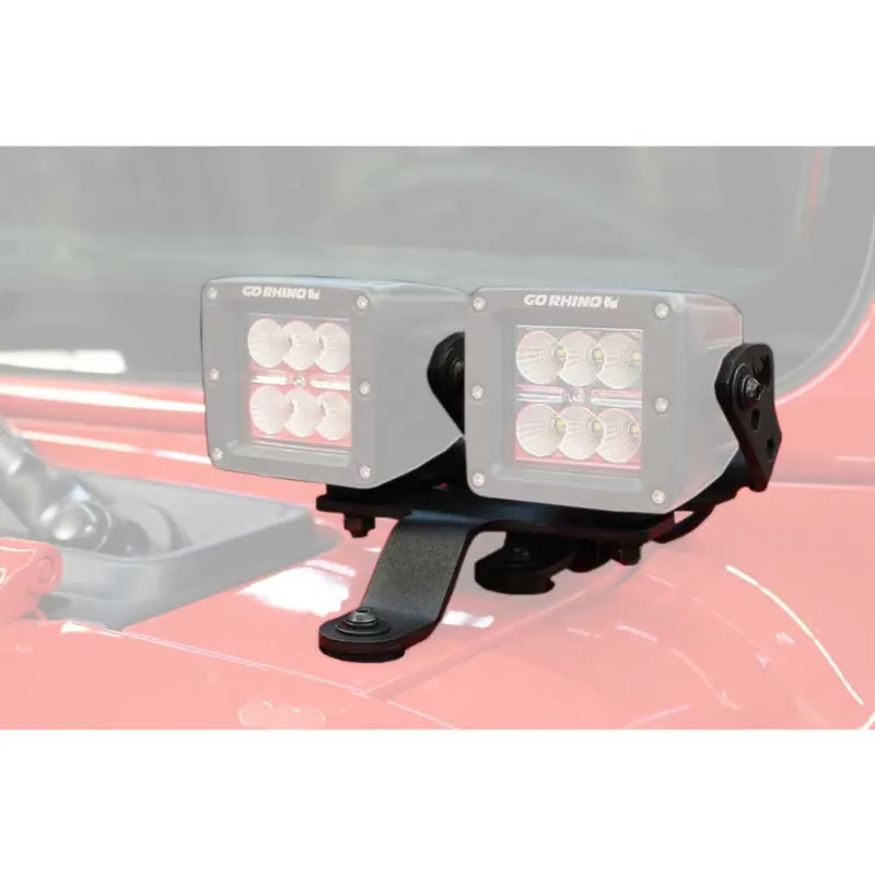 Mocowania lamp LED 3x3" pod szybą Dual Cube Go Rhino Tylko do końca tygodnia