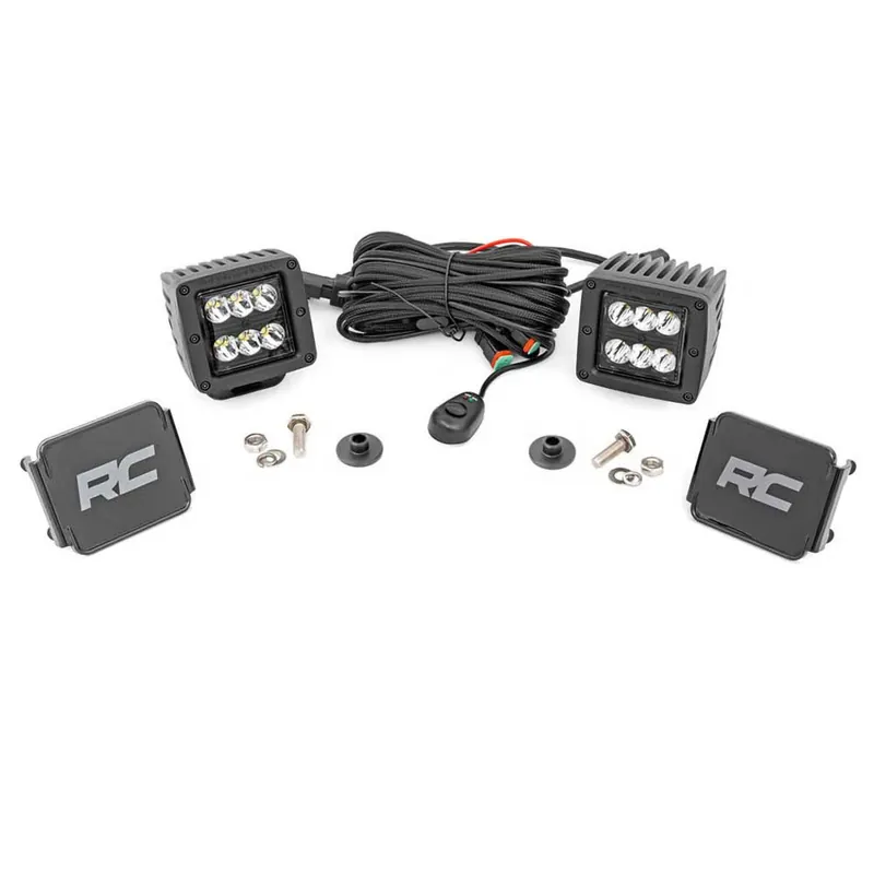 Okazja Lampy LED 2" kwadratowe Spot Beam Rough Country Black Series