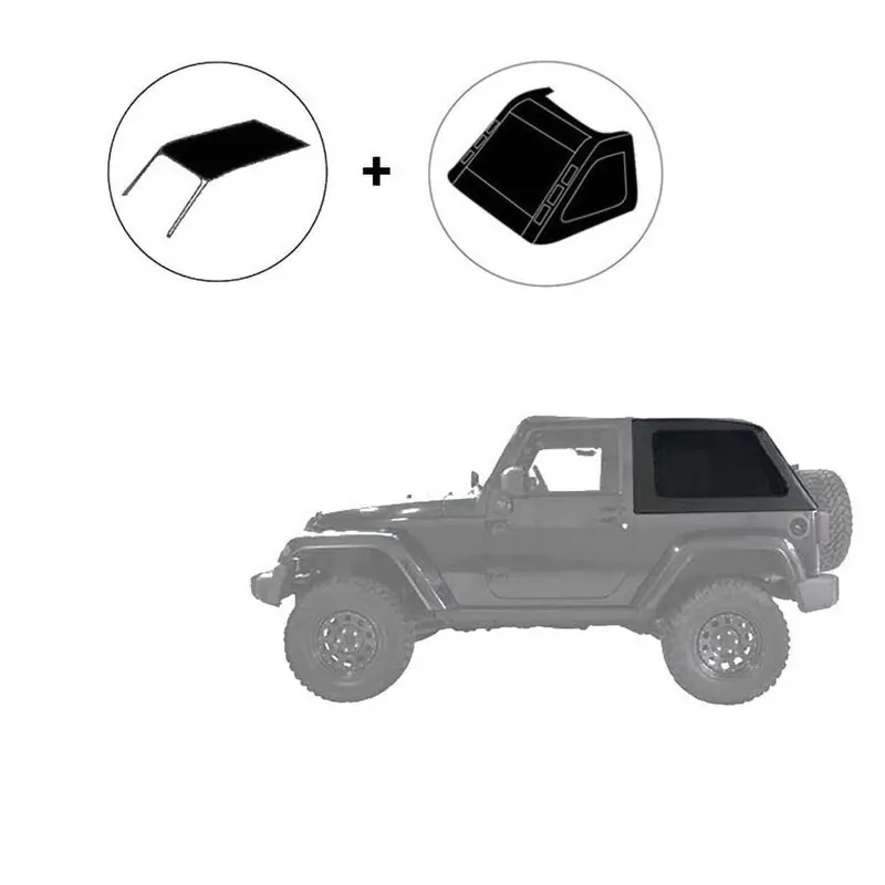 Kompletny dach miękki bezstelażowy typu Fastback Suntop z szybami Bestseller