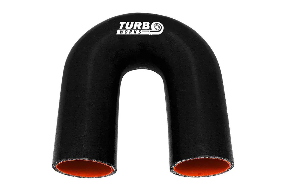 Hit cenowy Kolanko silikonowe 180st TurboWorks Pro Czarne 28mm