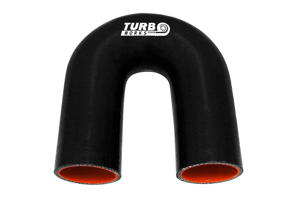 Kolanko silikonowe 180st TurboWorks Pro Czarne 45mm Ostatnie sztuki