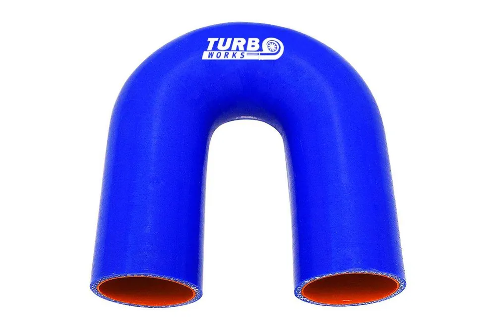 Oferta limitowana Kolanko silikonowe 180st TurboWorks Pro Niebieskie 57mm