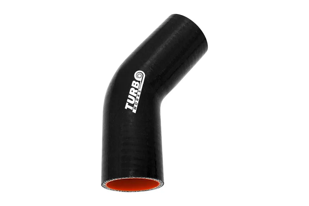 Kolanko silikonowe 45st TurboWorks Pro Czarne 20mm Szybka dostawa