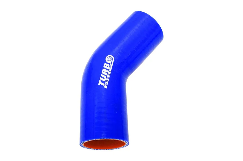 Super okazja Kolanko silikonowe 45st TurboWorks Pro Niebieskie 89mm