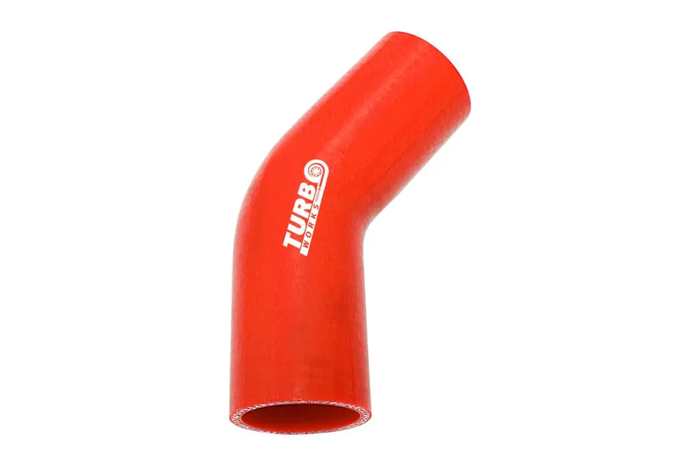 Kolanko silikonowe 45st TurboWorks Czerwone 18mm Ostatnia szansa