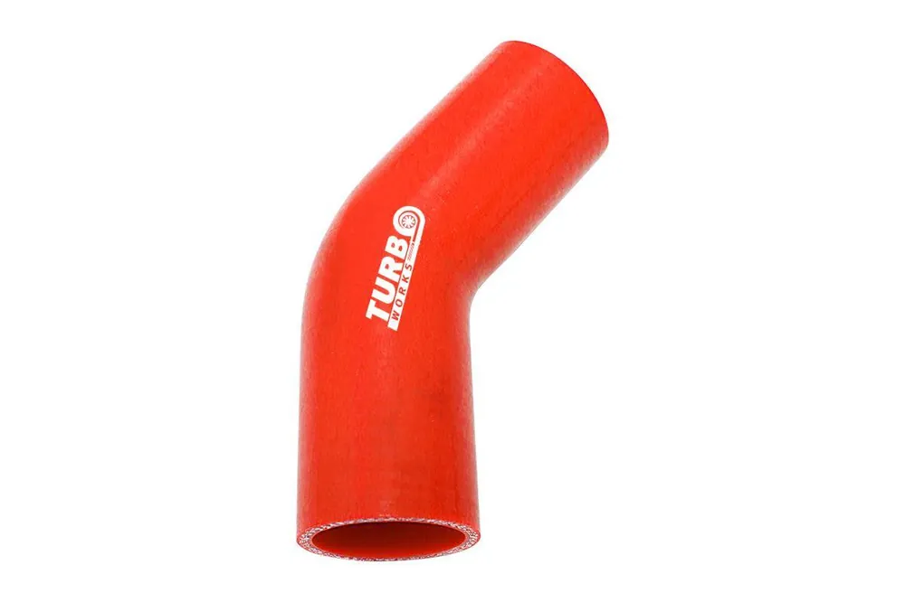 Promocja Kolanko silikonowe 45st TurboWorks Czerwone 89mm
