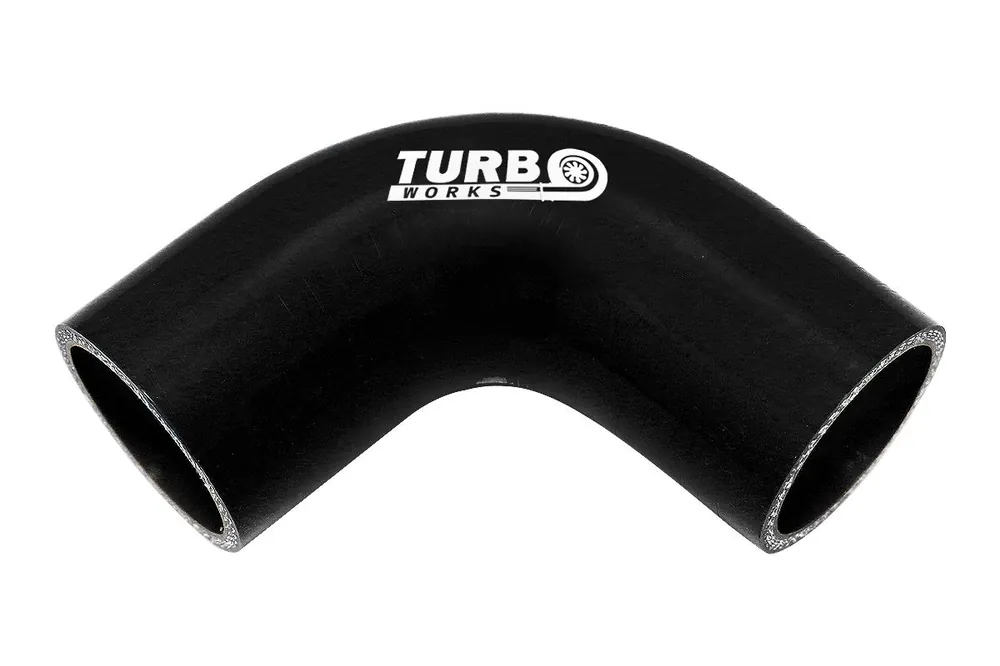 Kolanko silikonowe 90st TurboWorks Czarne 114mm Nie przegap