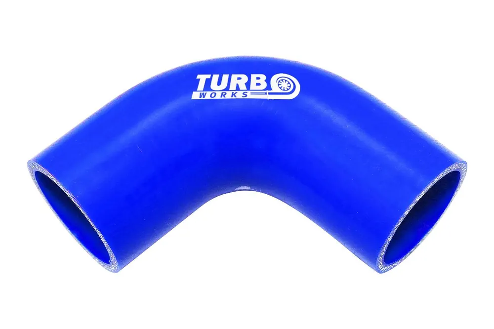 Nowy Kolanko silikonowe 90st TurboWorks Niebieskie 67mm