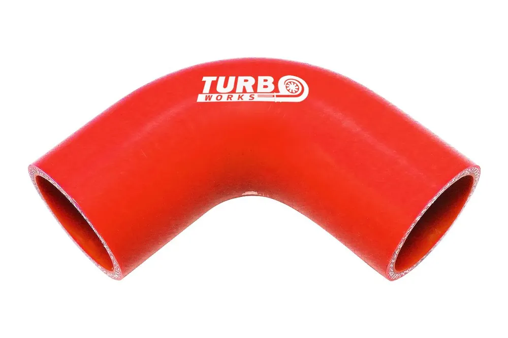 Kolanko silikonowe 90st TurboWorks Czerwone 25mm Oferta