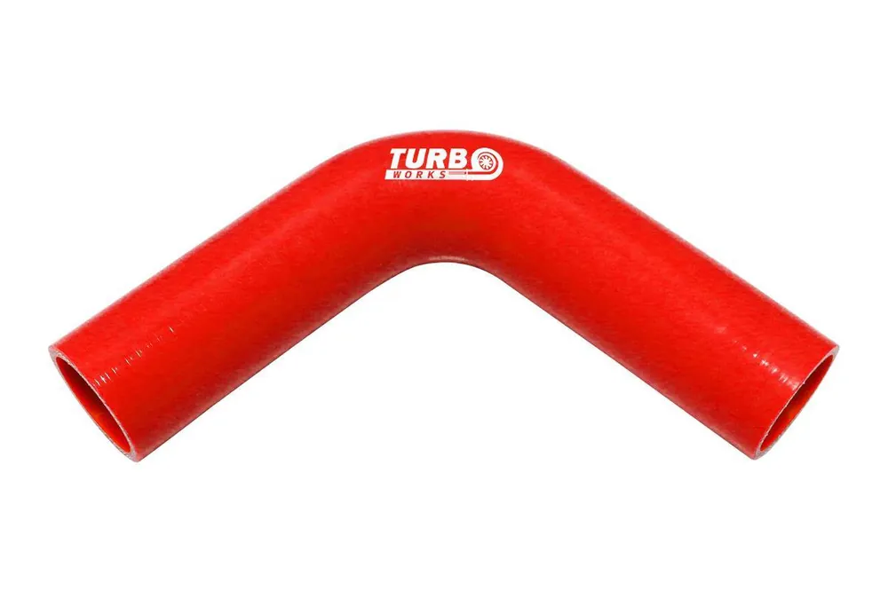 Kolanko silikonowe 90st TurboWorks Czerwone 51mm XL Popularny