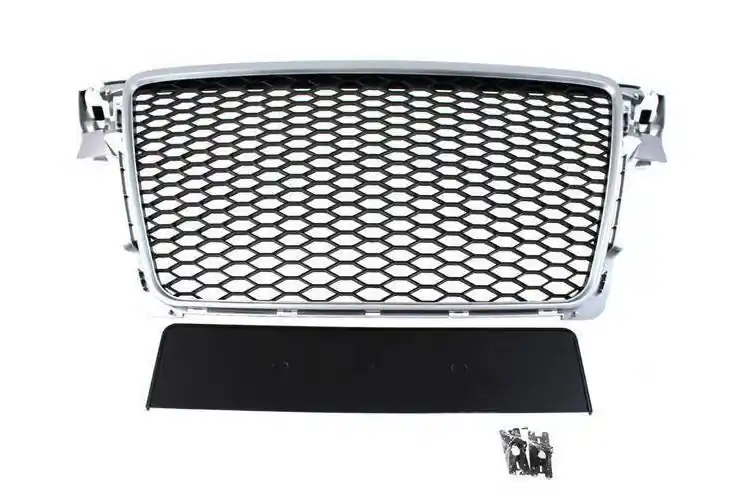 Grill Audi A4 B8 RS-Style Silver-Black 08-12 PDC Bezpieczne zakupy