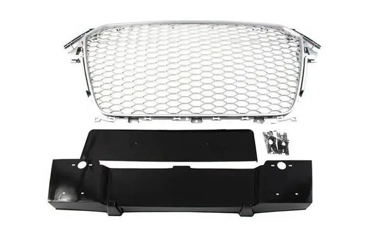 Grill Audi A4 B8 RS-Style Silver-Black 12-15 PDC Wybór klientów