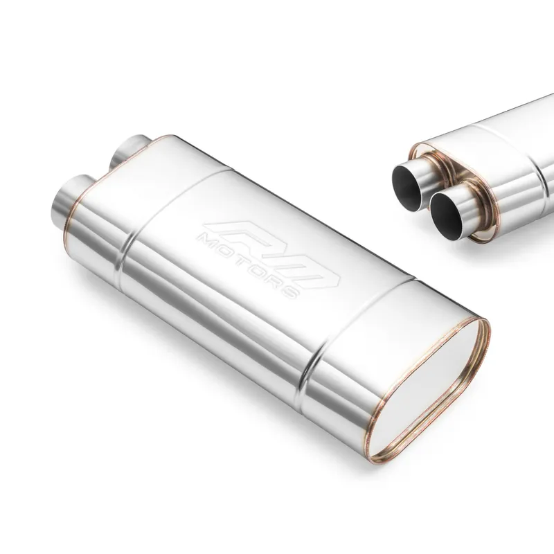 Oferta limitowana Uniwersalny tłumik EM010 dł. 400 mm wejście 70 mm / 2.75 cala (+ przetłoczenie) RM Motors