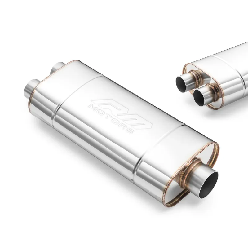 Dostępne od ręki Uniwersalny tłumik eliptyczny EM004 dł. 400 mm wejście 63,5 mm / 2,5 cala RM Motors