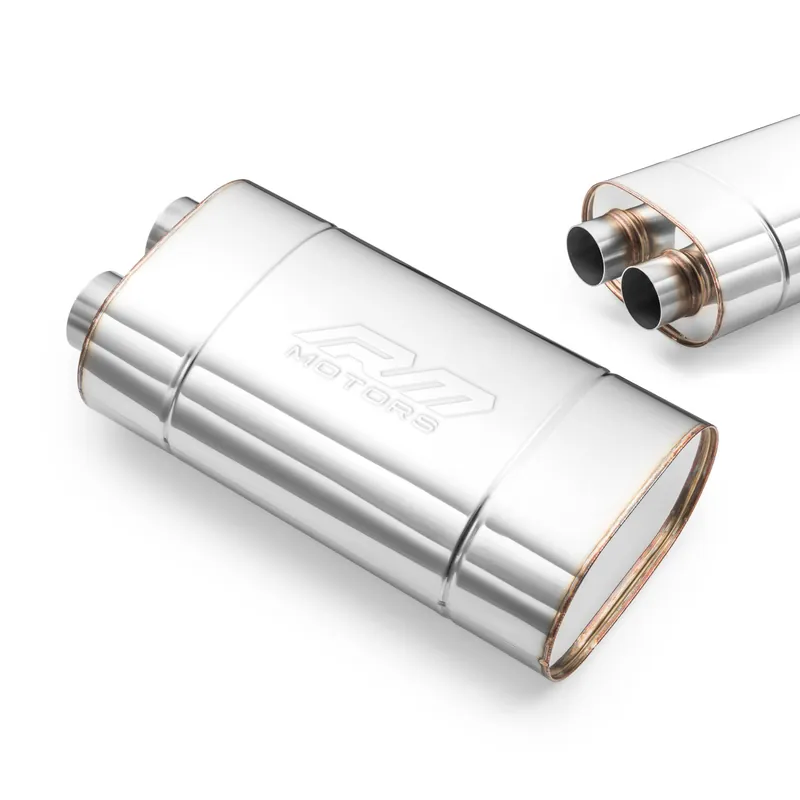 Uniwersalny tłumik E010 450mm 76mm / 3 cale (+ przetłoczenie) RM Motors Popularny
