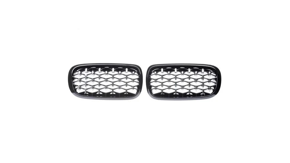 Grill sportowy Gloss Black & Chrome BMW X5 F15 F85 X6 F16 F86 2013-2018 Darmowy zwrot