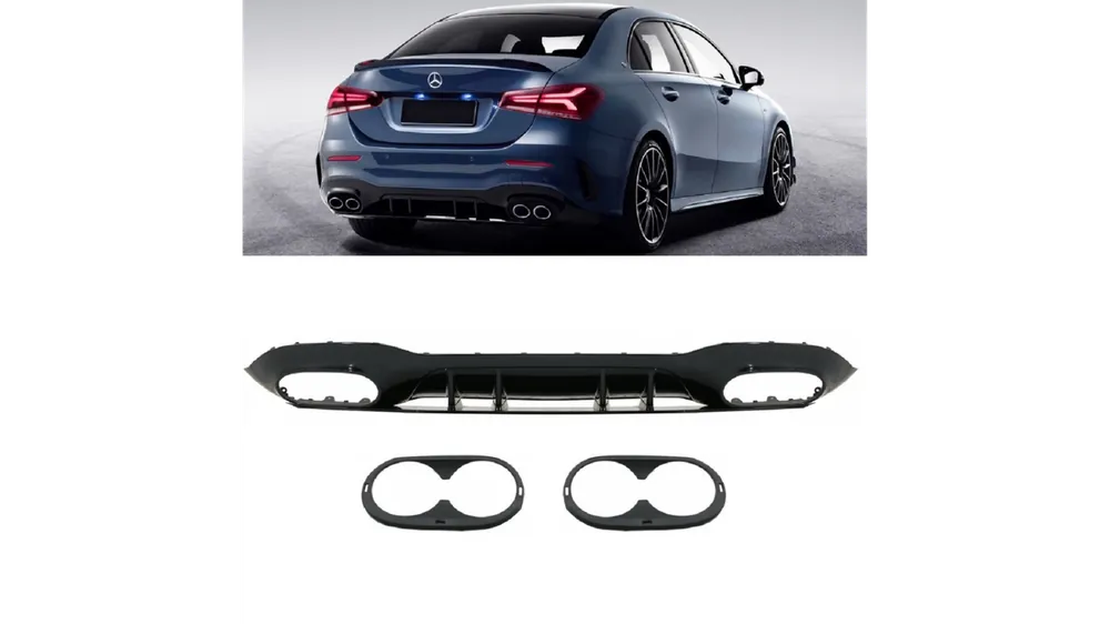 Tylny dyfuzor Gloss Black MERCEDES A-Class V177 2018-obecnie Popularny