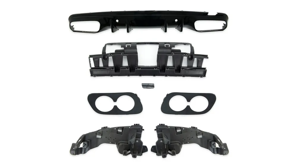 Najlepsza cena Tylny dyfuzor Black MERCEDES C-Class W205 S205