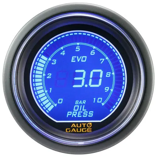 Auto Gauge 52mm - Cyfrowy wskaźnik ciśnienia oleju z elektrycznym czujnikiem Hit sprzedaży