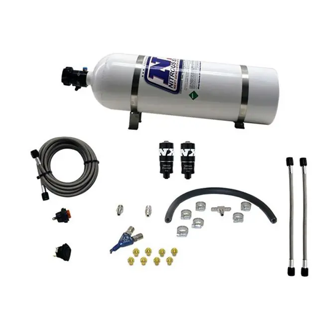 EFI Single Nozzle Piranha System 35-50-75Hp with 15Lb Bottle Nitrous Express NX 20001-15 Wyjątkowa oferta