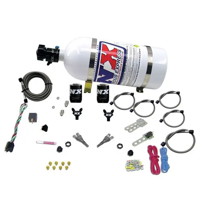 Szybka wysyłka Dual Nozzle with 10Lb Bottle Dodge V-8 TBI 1992-1995 (50-150Hp) Nitrous Express NX 20213-10