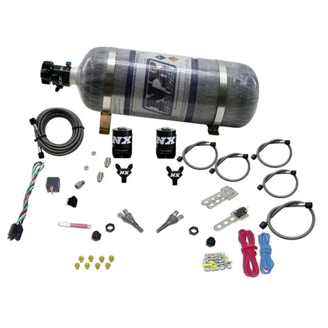 Dual Nozzle Nitrous System with 12Lb Carbon Bottle GM TBI ALL (50-75-100-125HP) Nitrous Express NX 20218-12 Zamów dziś