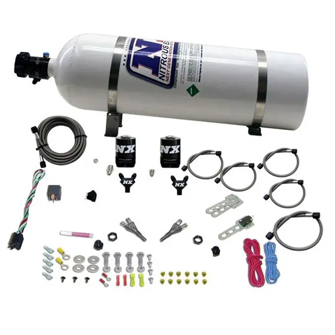 Rabat Dual Nozzle with 15Lb Bottle Dodge Viper EFI (100-300Hp) Nitrous Express NX 20325-15