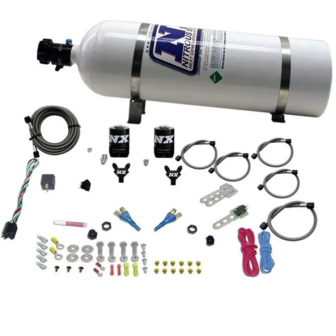 Wysoka jakość Dual Nozzle with 15Lb Bottle BMW EFI All (50-300Hp) Nitrous Express NX 20816-15