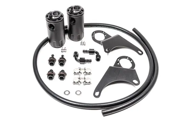 Hit sprzedaży Dual Catch Can Kit Mitsubishi EVO 8-9 Fluid Lock Radium Engineering