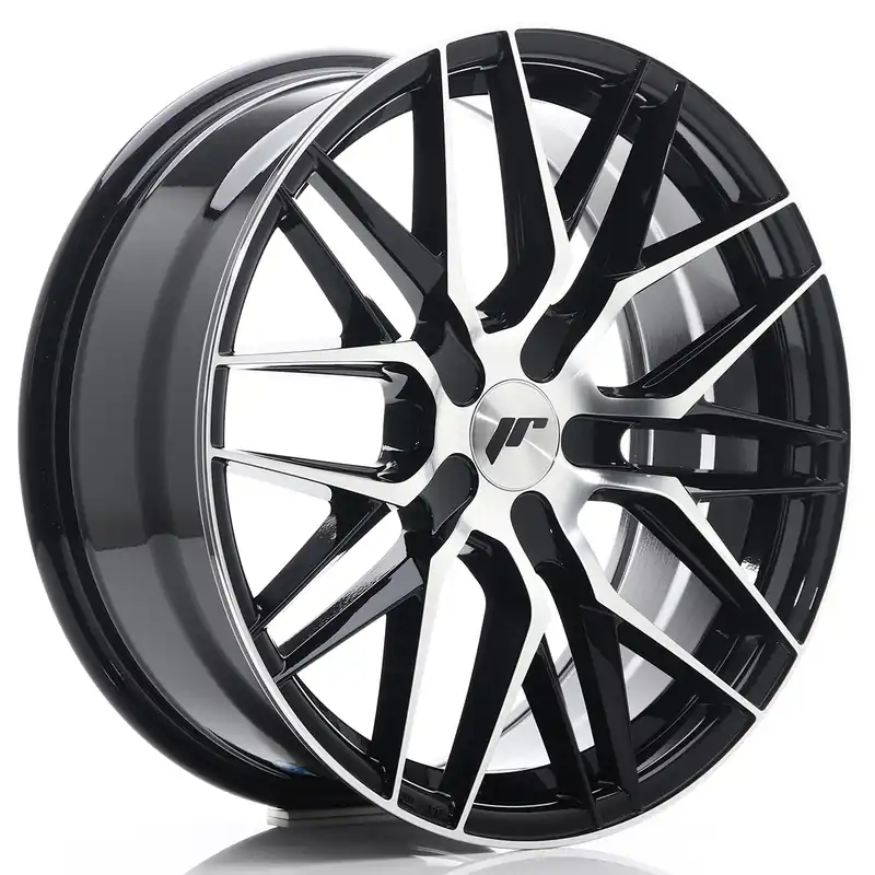 Taniej Felga JR Wheels JR28 18x7,5 (4/5 śrub) ET20-40 Gloss Black Machined Face Blank
